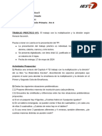 TRABAJO PRÁCTICO N°1- El trabajo con la multiplicación y la división según Horacio Itzcovich.