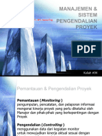 CPCS kuliah #04 Pemantauan dan Pengendalian Proyek