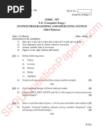 Be Computer Engineering Semester 6 2018 November Systems Programming and Operating Systems Sp & Os Pattern 2015