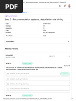 Quiz 3 - Recommendation systems , Association rule mining_ Machine Learning 3 - Ravi