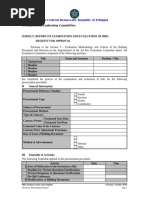 Bid Evaluation Report