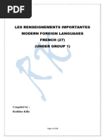 Les Renseignements Importantes