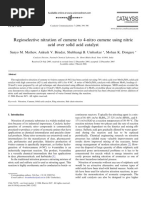 Regioselective Nitration of Cumene to 4-Nitro Cumene Using Nitric