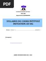 LICENCE 3. Syllabus Initiation Aux SIG 2023-2024