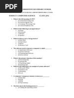 50 Multiple Choice Questions on JSS2 Computer