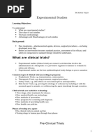 Epid Experimental Studies