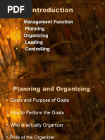 Management Function - Planning - Organizing - Leading - Controlling