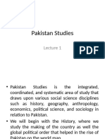 Pakistan Studies Lecture 1