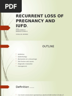 RECURRENT LOSS OF PREGNANCY AND IUFD