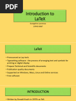 Introduction to LaTeX