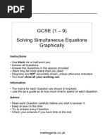 Solving Simultaneous Equations Graphically