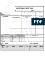 NON CONFORMANCE REPORT