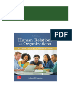 Download Full HUMAN RELATIONS IN ORGANIZATIONS APPLICATIONS AND SKILL BUILDING 10th TENTH EDITION Robert N. Lussier PDF All Chapters