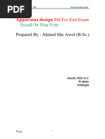 Apparatus Design PDF for Exit Exam Blue Print