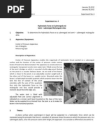 Experiment no. 4 Hydrostatic Force on Submerged and Semi ʹ submerged Rectangular Area 1.  bjective