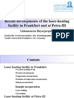 Lkhamsuren Bayarjargal - Recent Developments of The Laser-Heating Facility in Frankfurt and at Petra-III