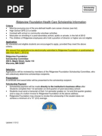 Scholarship Information and Requirements