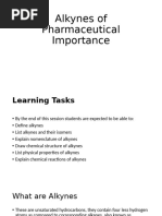 Session 10. Alkynes of Pharmaceutical Importance