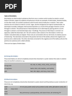 Electrical Properties of solution