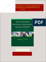 Sustainable Natural Resource Management For Scientists and Engineers 1st Edition Daniel R. Lynch all chapter instant download