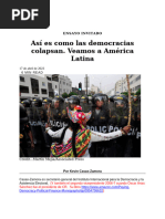 Así es como las democracias colapsan. Veamos a América Latina