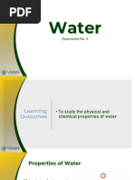 ESci 115b Experiment No. 5 - Water