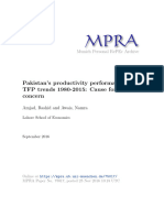 Pakistan’s Productivity Performance and TFP Trends, 1980