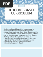 Outcome-based curriculum