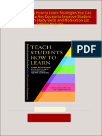 Full Download Teach Students How to Learn Strategies You Can Incorporate Into Any Course to Improve Student Metacognition Study Skills and Motivation 1st Edition Mcguire PDF DOCX