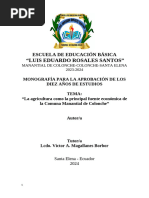 La agricultura como la principal fuente económica de la comuna Manantial de Colonche