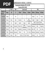 Exam Schedule 2024 2025 1