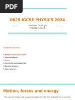 2. Motion, Forces and Energy 0625 IGCSE PHYSICS 2024