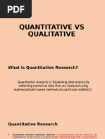 Quantitative VS Qualitative