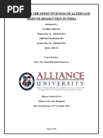 A STUDY ON THE EFFECTIVENESS OF ALTERNATE DISPUTE RESOLUTION IN INDIA