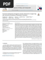 Corrosion mechanisms of magnesia-chrome refractories in copper slag