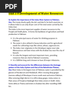 Unit 3 # Development of Water Resources