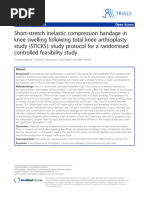 Short-stretch inelastic compression bandage in knee swelling following total knee arthroplasty study (STICKS): study protocol for a randomised controlled feasibility study