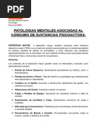 PATOLOGIAS MENTALES ASOCIADAS AL CONSUMO DE SUSTANCIAS PSICOACTIVAS