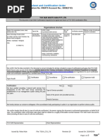 BCMS - Spime Certification Data Sheet