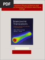 Nanowire Transistors Physics of Devices and Materials in One Dimension 1st Edition Jean-Pierre Colinge download pdf