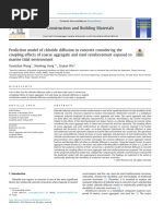 Prediction model of chloride diffusion in concrete considering the coupling effects of coarse aggregate and steel reinforcement exposed to marine tidal environment