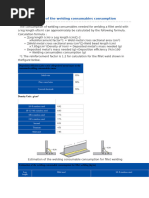 Calculation of Welding Consumable