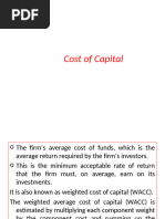 Cost of Capital