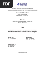 INFLUENCE DU GRADIENT DE TEMPERATURE SUR LE DIMENSIONNEMENT DES STRUCTURES METALLIQUES