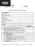 CL_O-AWS009 Aircraft Maintenance  Program  Evaluation Checklist