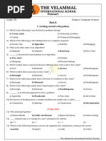 CS Grade XI One marks-3