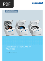 Centrifugation Operating Manual Centrifuge 5702 5702 R 5702 RH