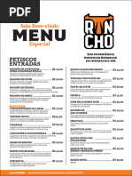 MENU DO RANCHO