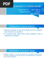 Lexical Analysis in Compiler Design