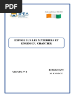 Exposé Matériels Et Engins Du Chantier